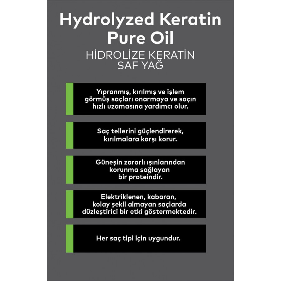 Saf Hidrolize Keratin Yağı 30 ML